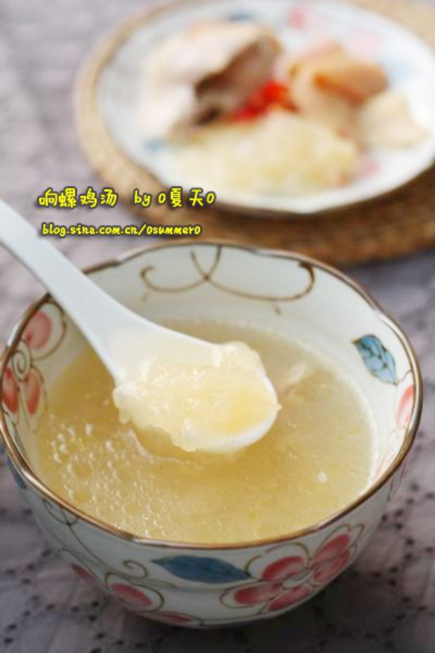 响螺银耳煲鸡汤的做法