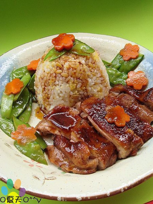 蜜汁鸭腿杂粮饭的做法