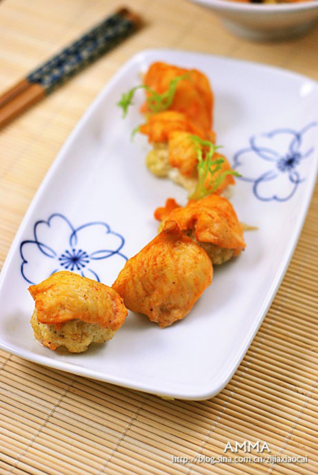 菜花拱肉的做法