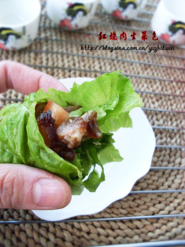 红烧肉生菜包的做法