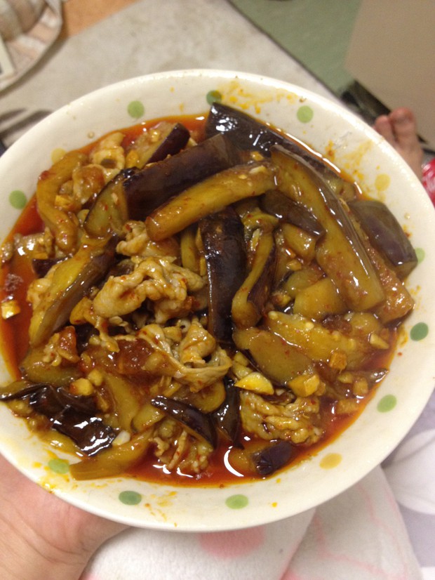 鱼香茄子(加肉版本)的做法