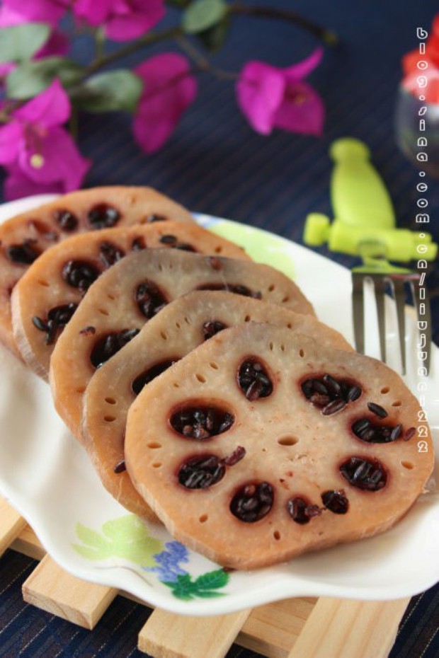 黑糯米藕的做法
