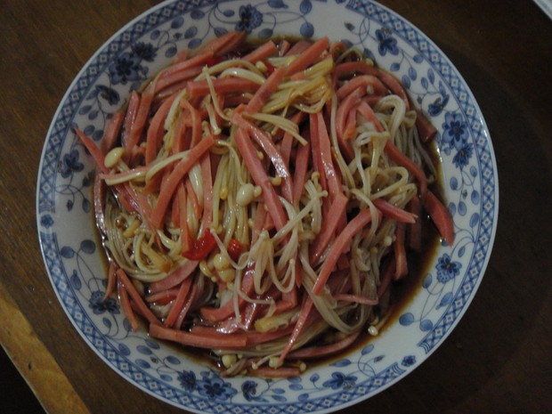 白灼金针菇的做法