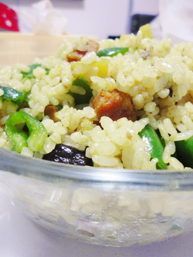 土豆香菇咖喱油拌饭的做法