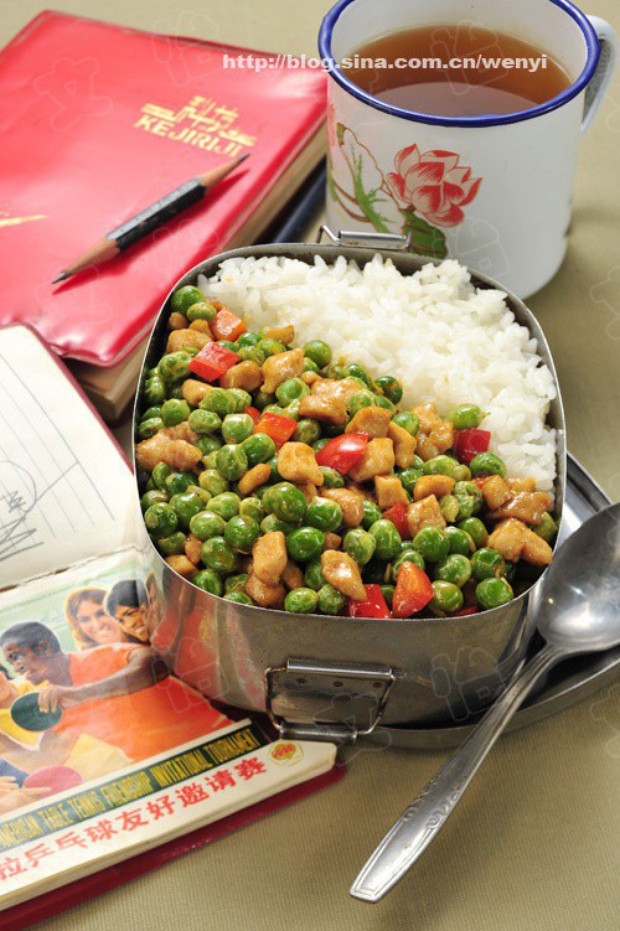 肉粒炒豌豆的做法