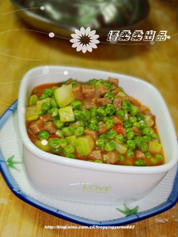 西葫芦烩豌豆的做法