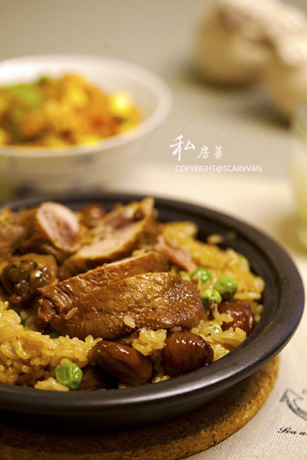 板栗卤味饭(塔吉锅)的做法