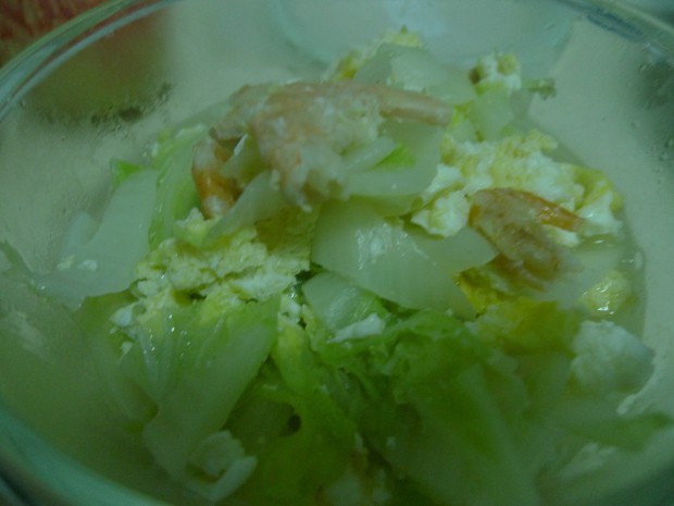 白菜炒鸡蛋的做法