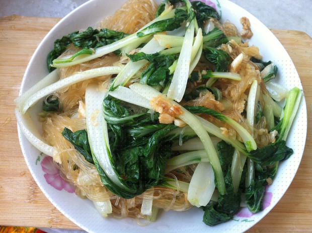 蒜蓉呛粉丝白菜的做法