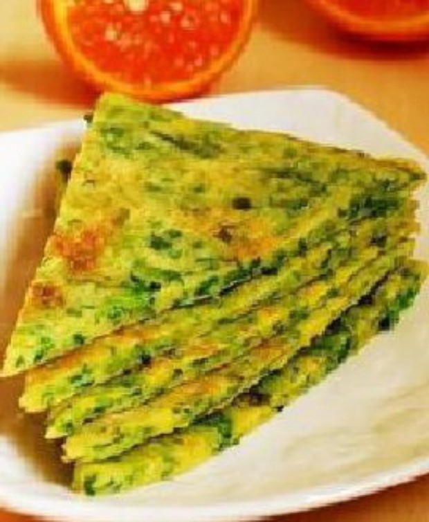 芹菜叶饼的做法