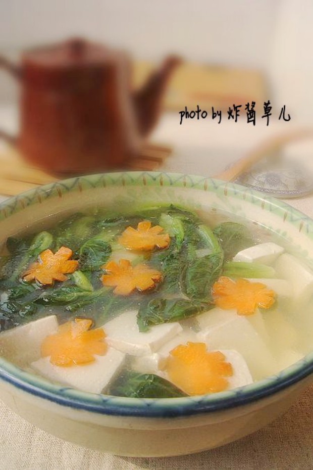 青菜豆腐汤的做法