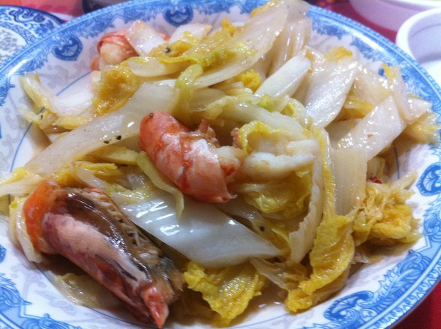 海虾烩娃娃菜的做法