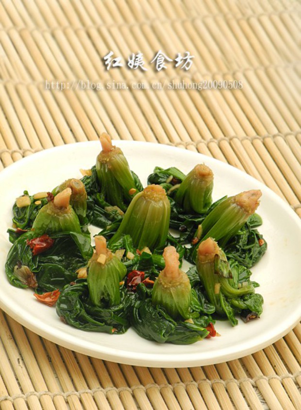 姜汁菠菜卷的做法