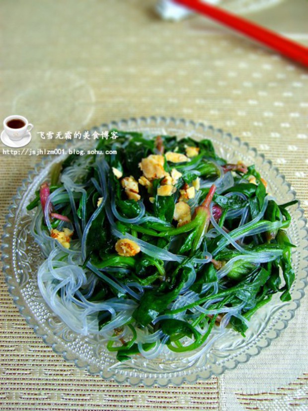 粉丝炝菠菜的做法