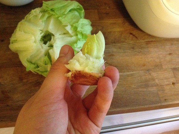 剥生菜的做法