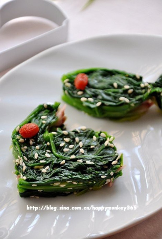 芝麻枸杞拌菠菜的做法