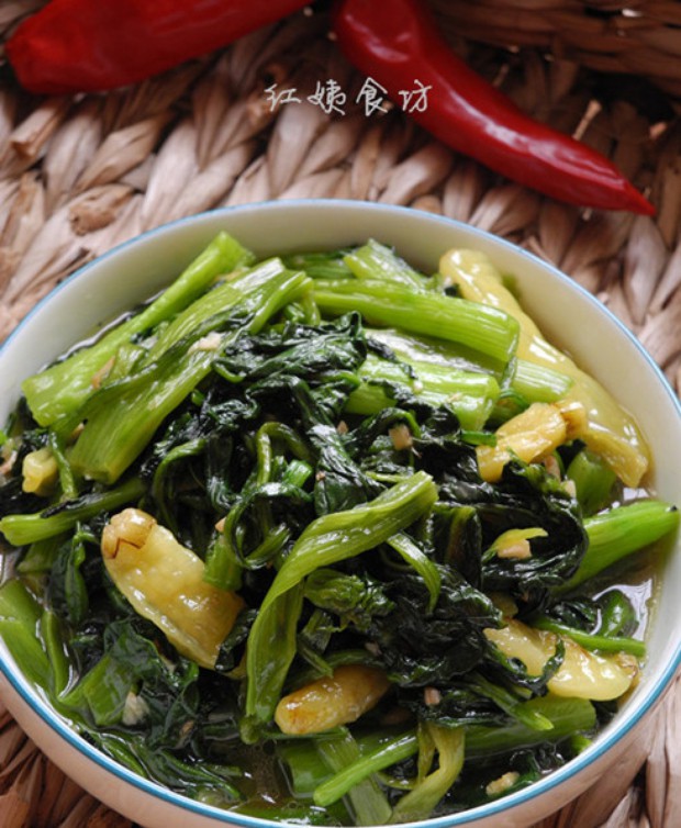 鱼香菠菜的做法