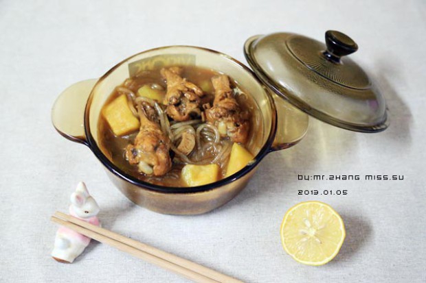 土豆粉条炖鸡腿的做法