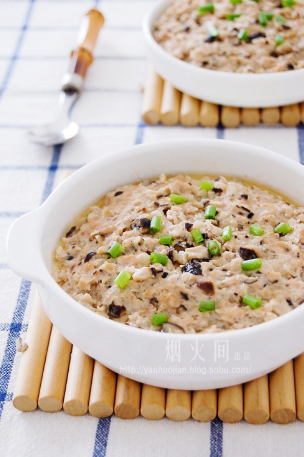 香菇马蹄蒸肉饼的做法