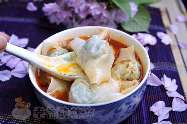 红油荠菜肉沫馄饨的做法