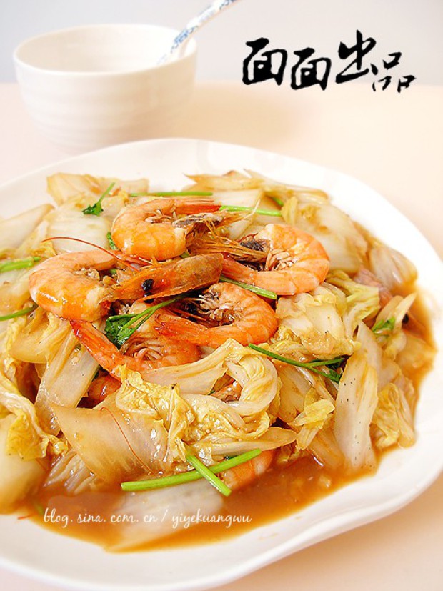 鲁式“四勺”白菜虾的做法