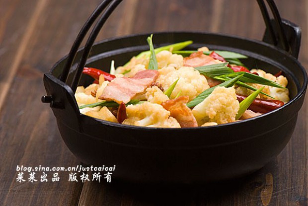 干锅麻辣菜花的做法