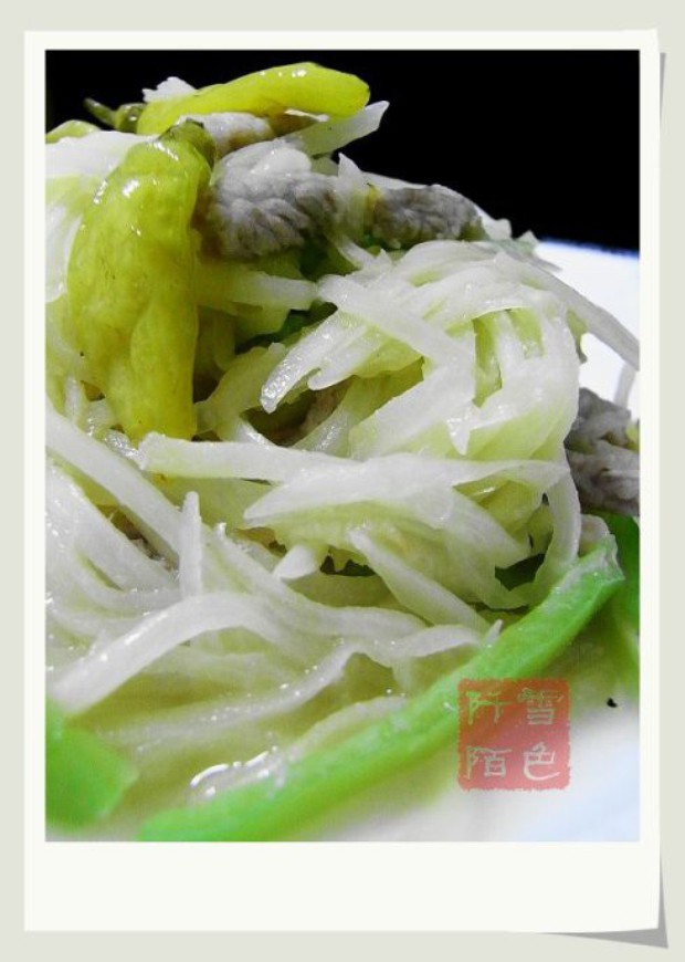 泡椒肉丝炒嫩姜的做法