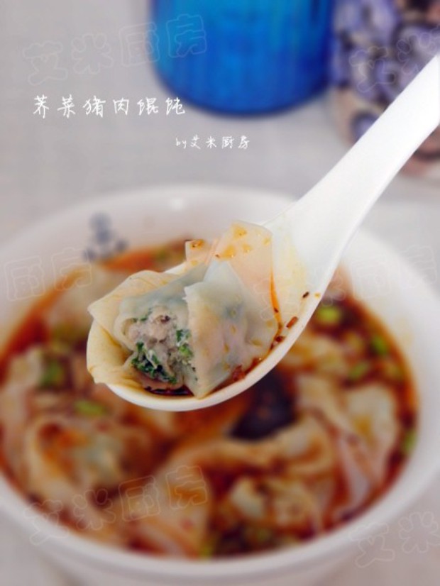 荠菜猪肉馄饨的做法