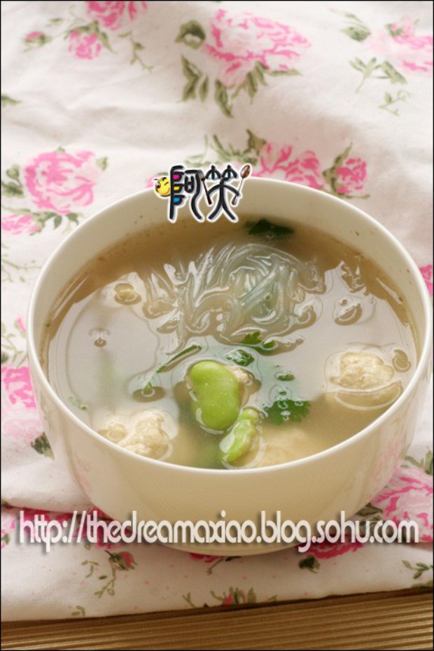 蚕豆粉丝汤的做法