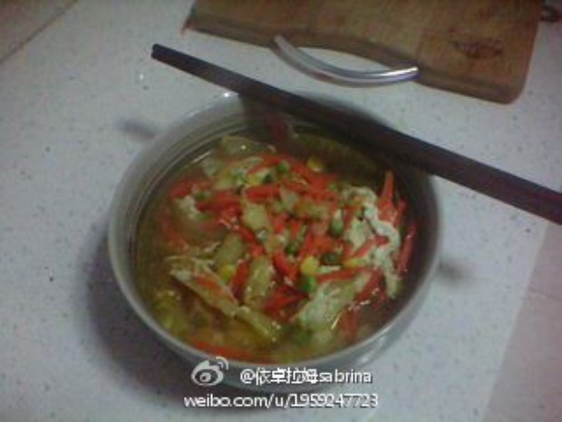 白菜胡萝卜素面的做法