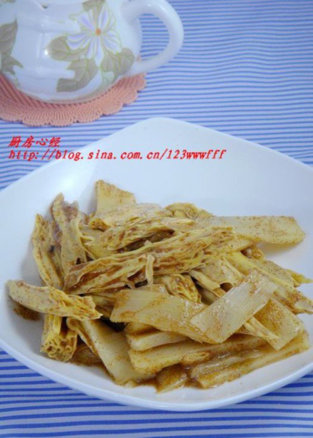 虾籽烧腐竹的做法