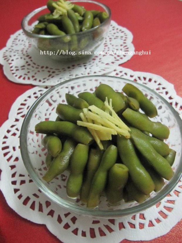冰镇香糟毛豆的做法
