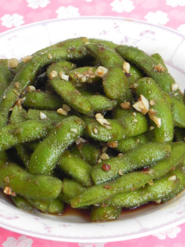 凉拌毛豆的做法