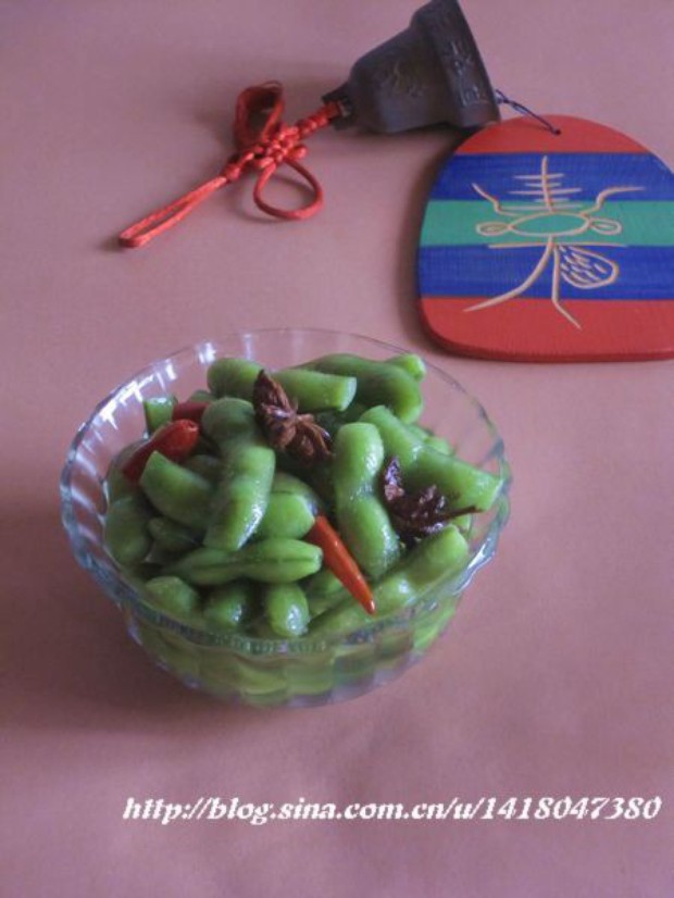 炝毛豆的做法