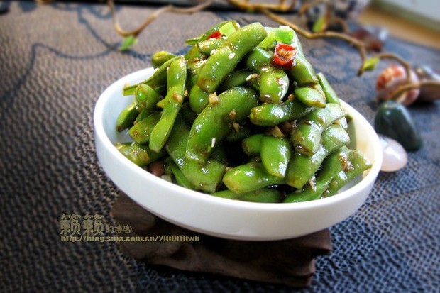 凉拌毛豆的做法