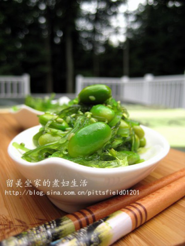 香糟毛豆海带丝的做法
