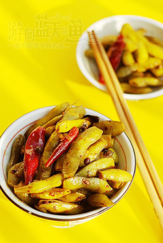 麻辣毛豆的做法
