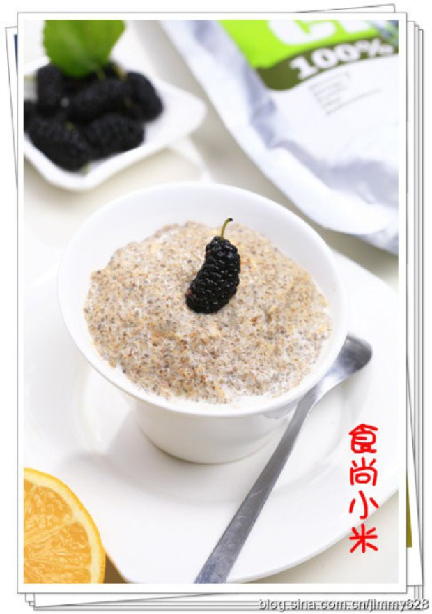 鼠尾草粗粮奶糊的做法