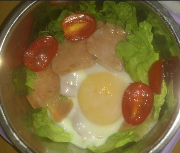 (无油减肥餐)鸡蛋火腿吐司的做法