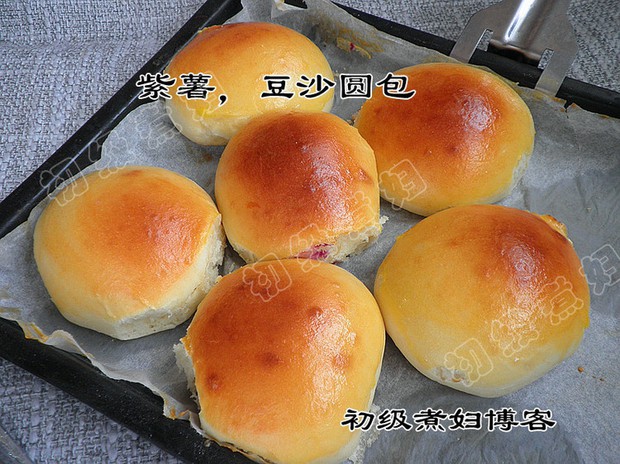 紫薯豆沙面包的做法