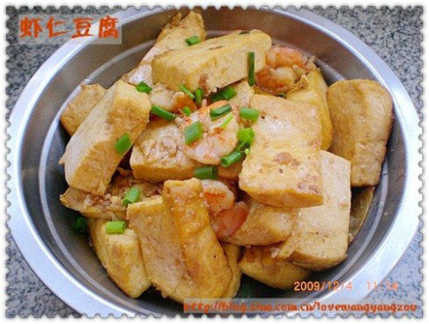 虾仁豆腐的做法