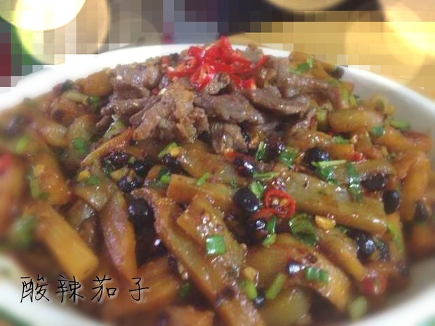 酸辣茄子的做法