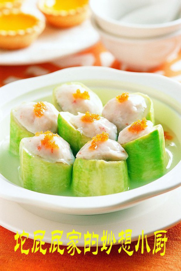 丝瓜酿虾丸的做法