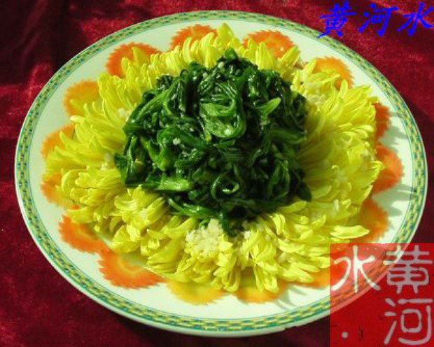 面条菜拼菊花的做法
