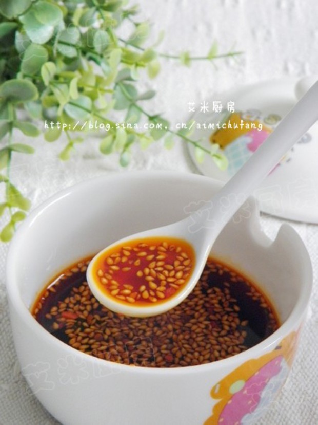 芝麻红油的做法