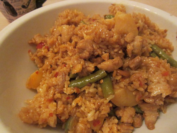 高压锅土豆四季豆焖饭的做法