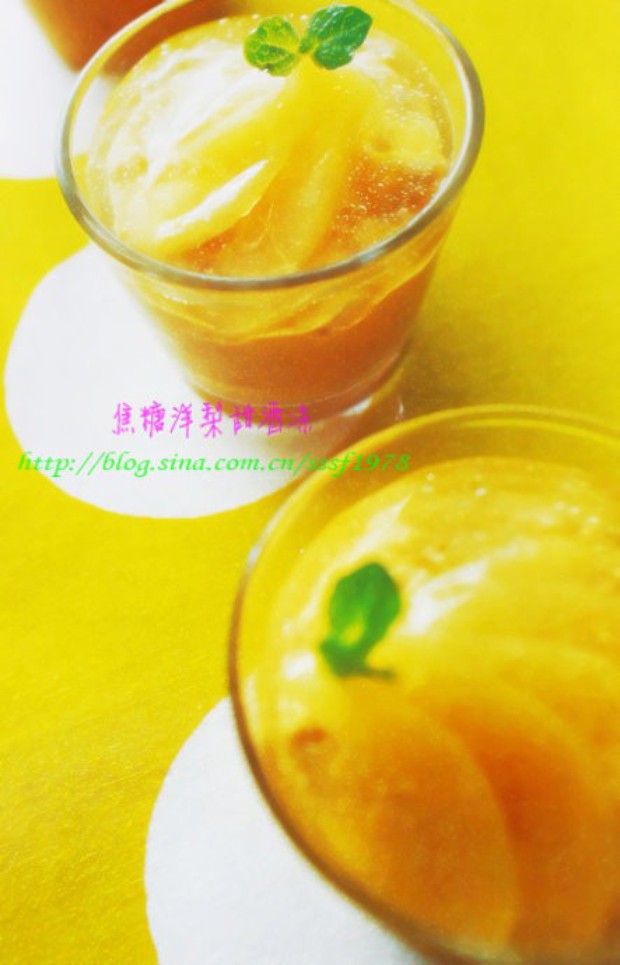 焦糖洋梨甜酒冻的做法