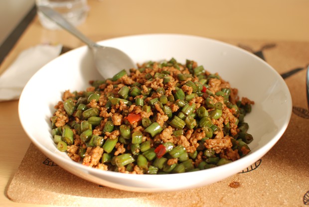 肉末四季豆的做法