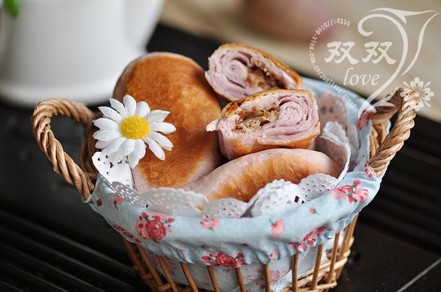 紫薯培根煎饼的做法
