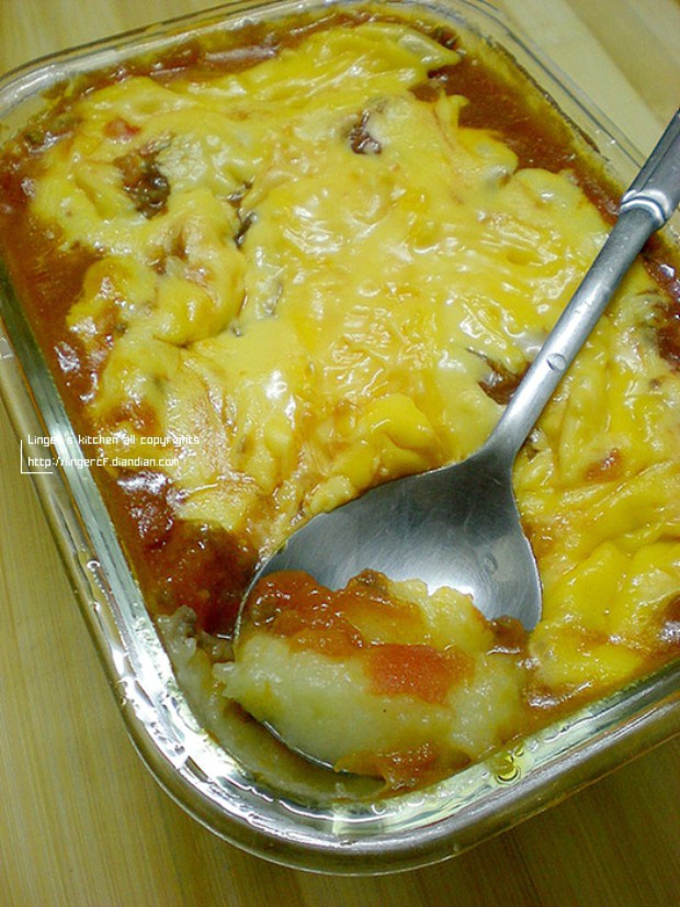 芝士焗肉酱土豆泥的做法